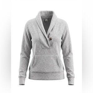 NIKE ACG WOMENS PULLOVER HOODED SWEATSHIRT GRAY BLEND SIZE S